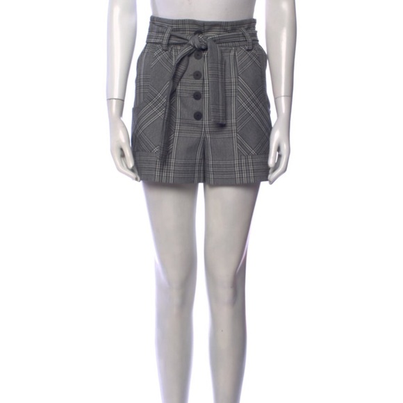 Maje plaid shorts size 34 eq to size 2 reference make size chart - Picture 9 of 9